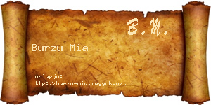Burzu Mia névjegykártya